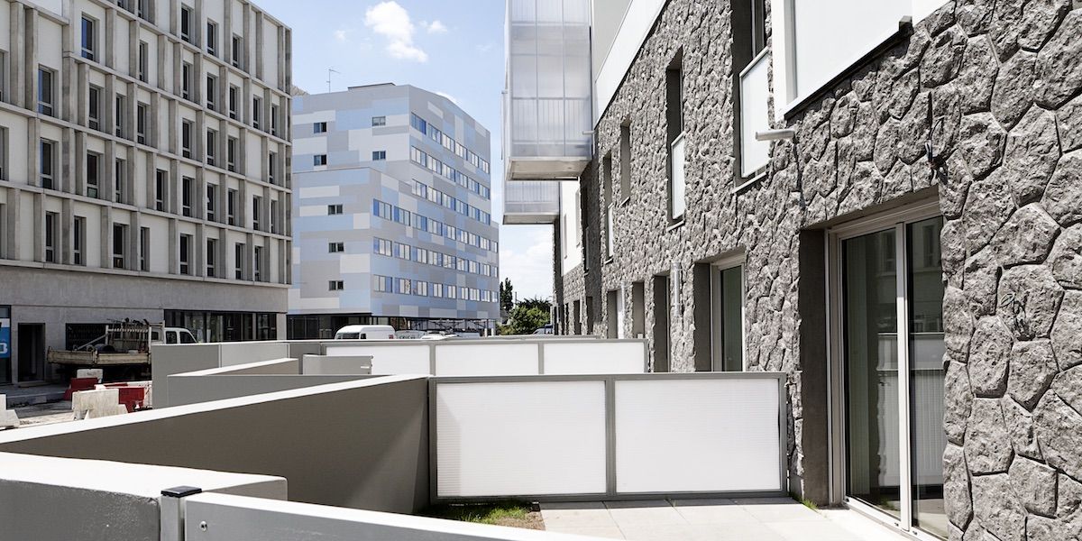 Quartier Claude Bernard - Perspective immeubles - Projet Territoires-Rennes