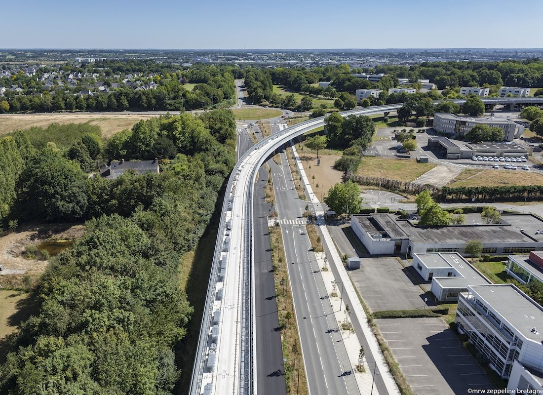 Boulevard des allies - Vue aérienne générale - Projet Territoires-Rennes