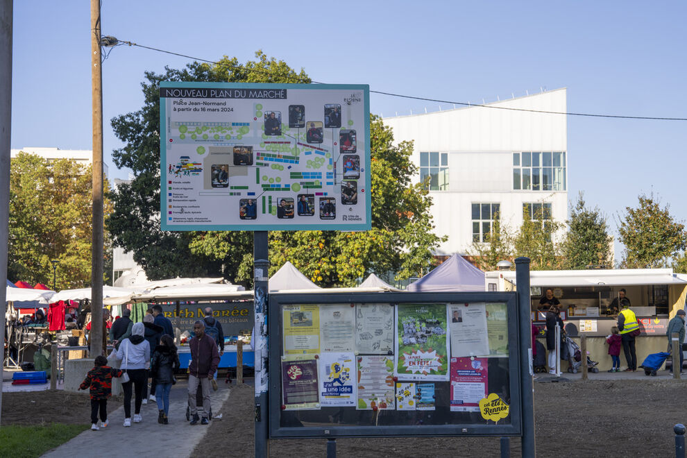 marché du blosne devant conservatoire