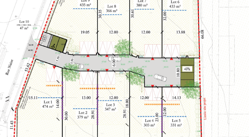 Plan des terrains